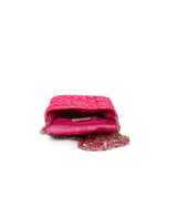 Mini Lucrezia Raffia Bag Hot Pink