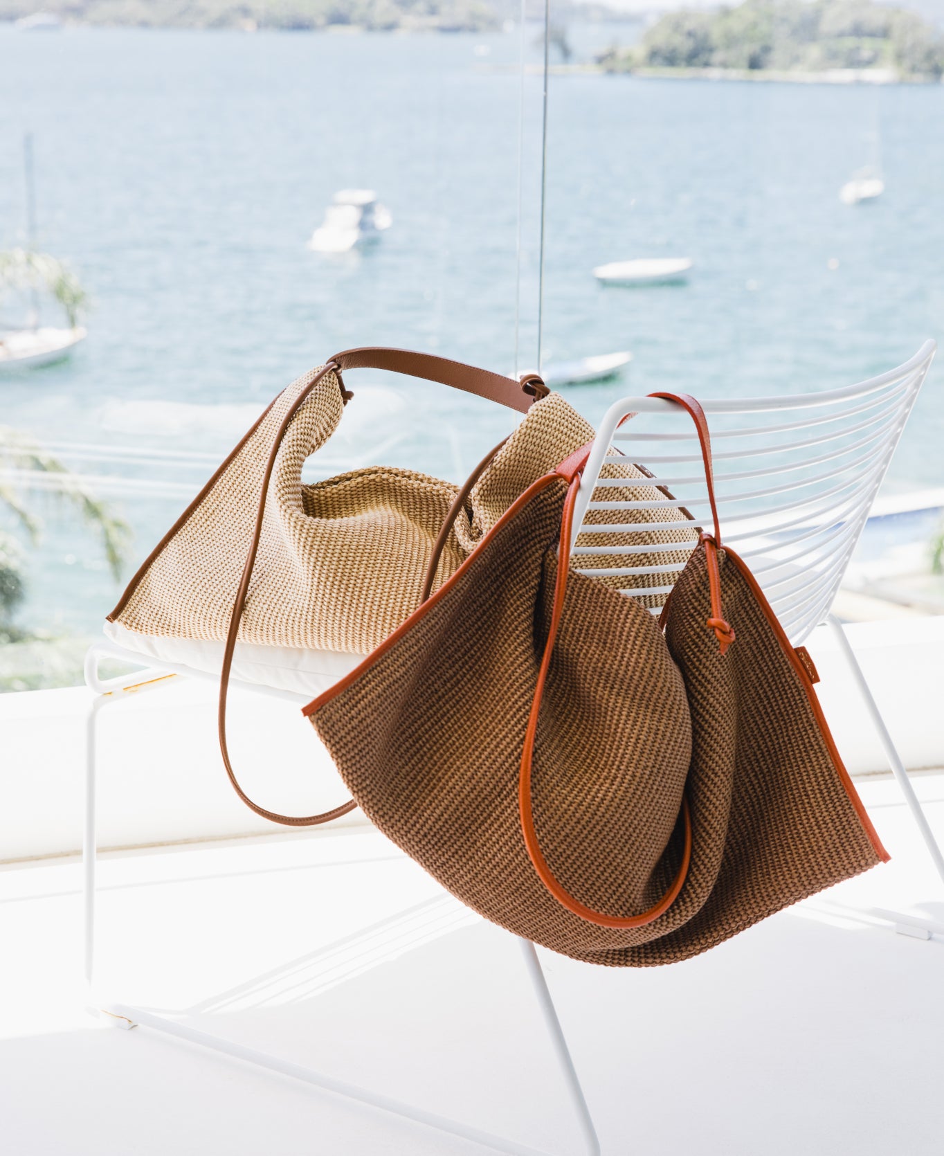 Eleonora Hobo Bag Raffia tobacco