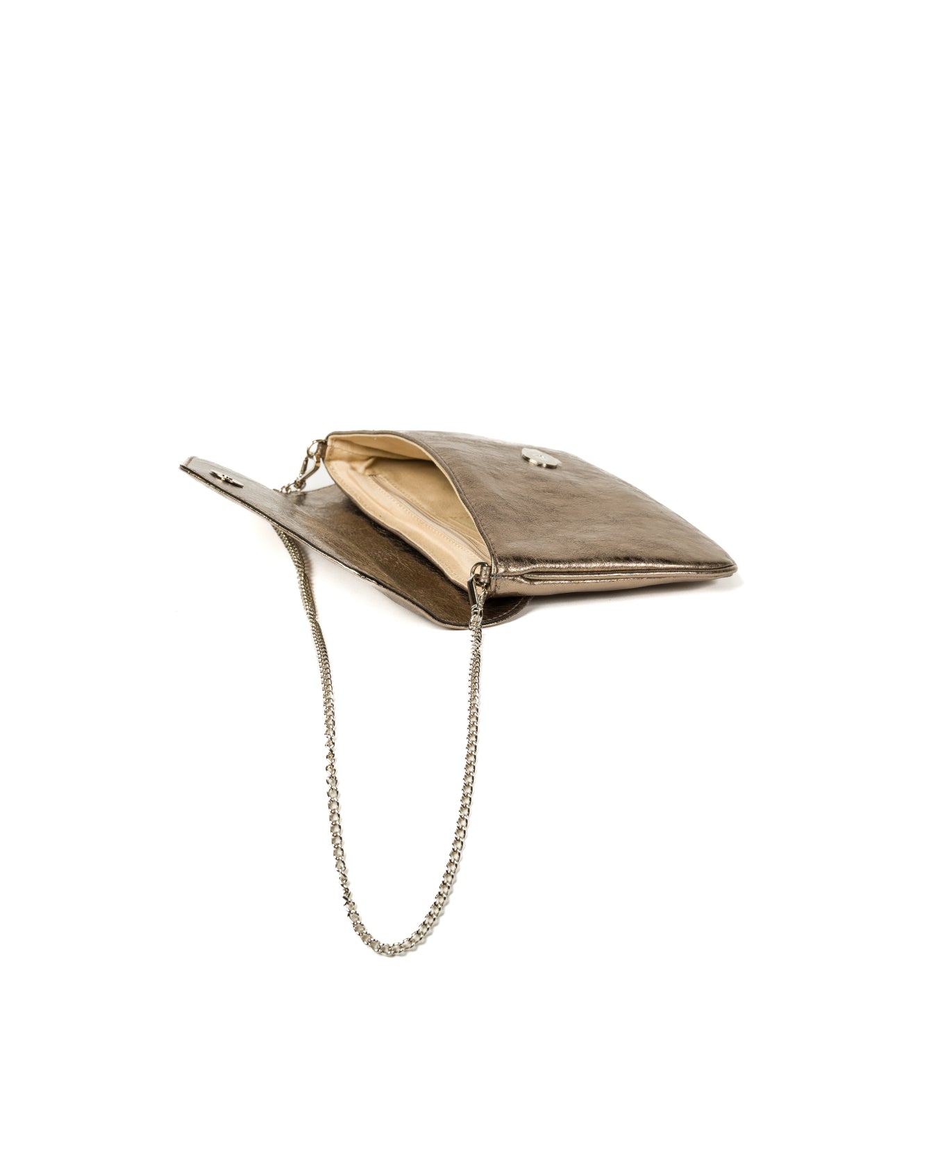 Gold Leather Clutch