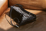 Borsa hobo Top Handle in pelle nera