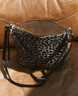 Hobo bag Calf Hair Leopard Grey