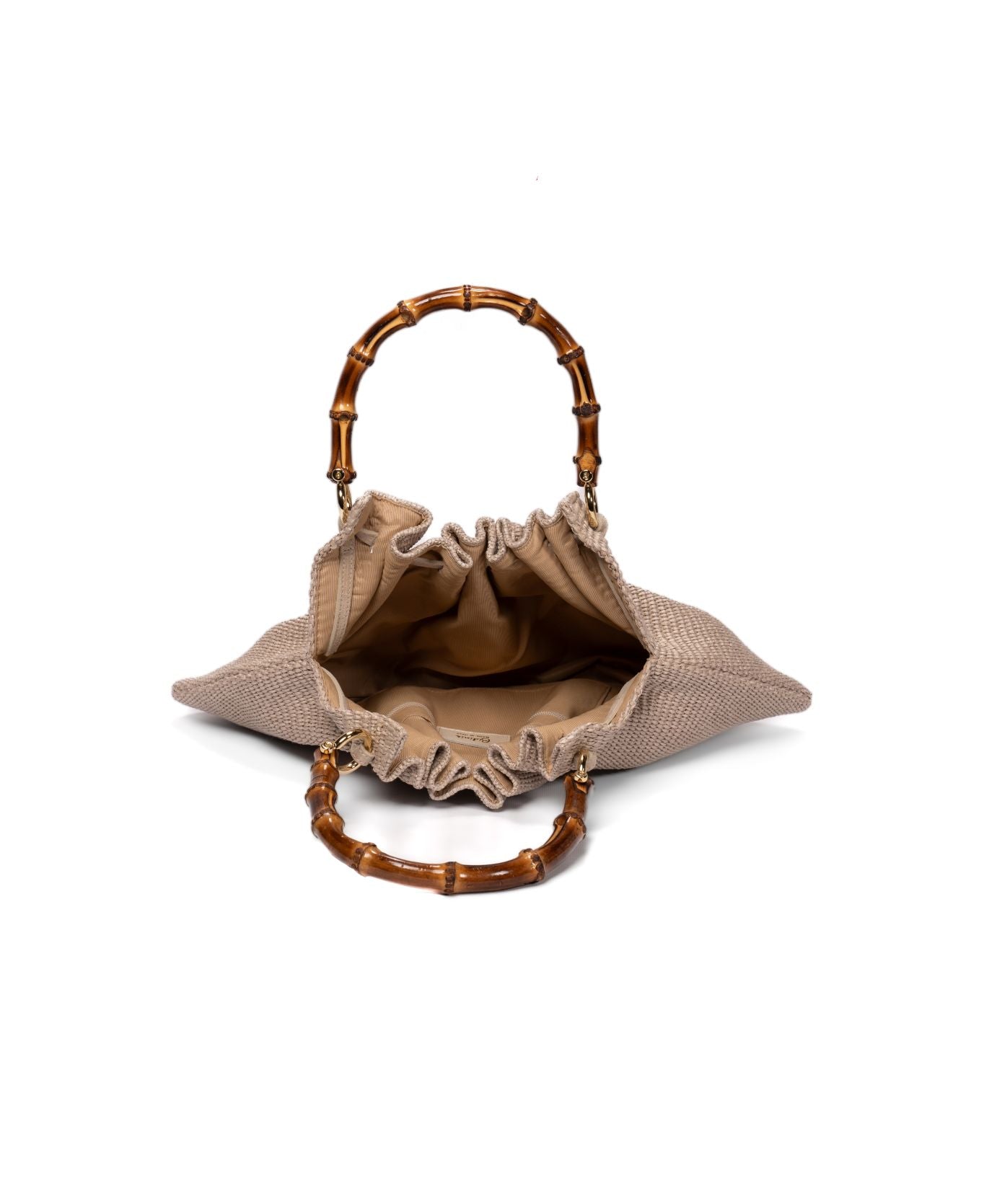 Caterina Raffia bag Bamboo Light Grey
