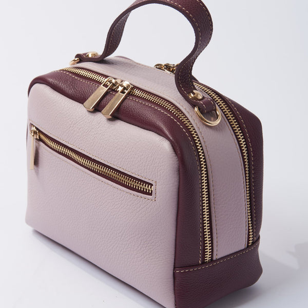 Lilac leather handbags best sale