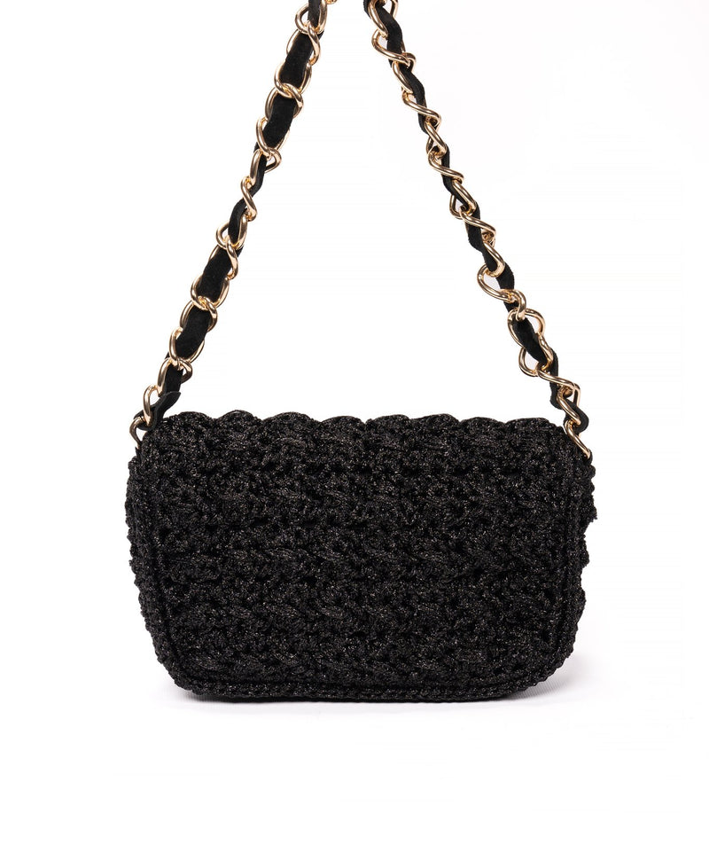 Lucrezia crochet bag Black lurex