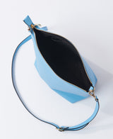 Hobo leather Top Handle bag azure