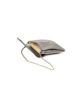 Silver Leather Clutch