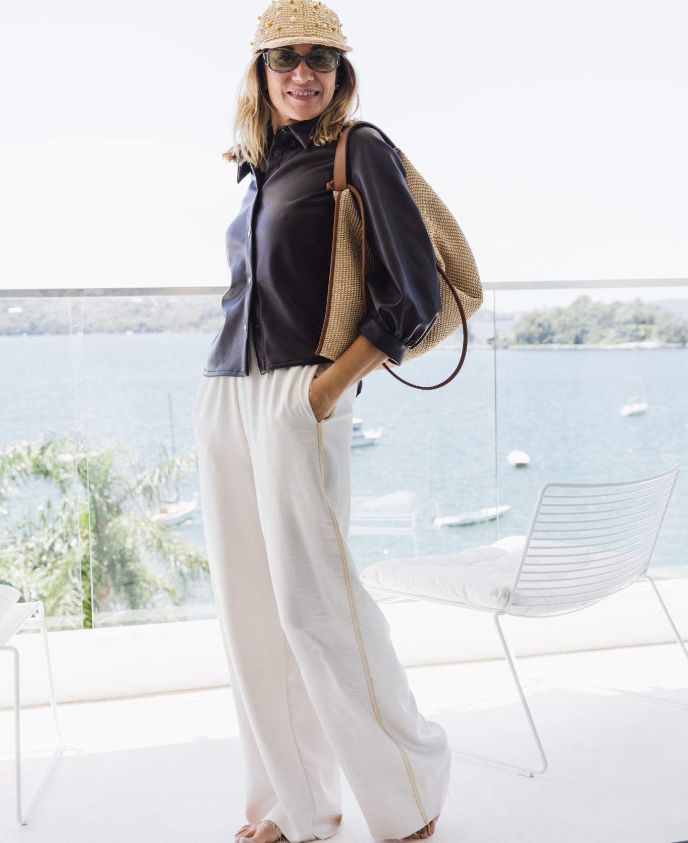 Eleonora Hobo Bag Raffia tobacco