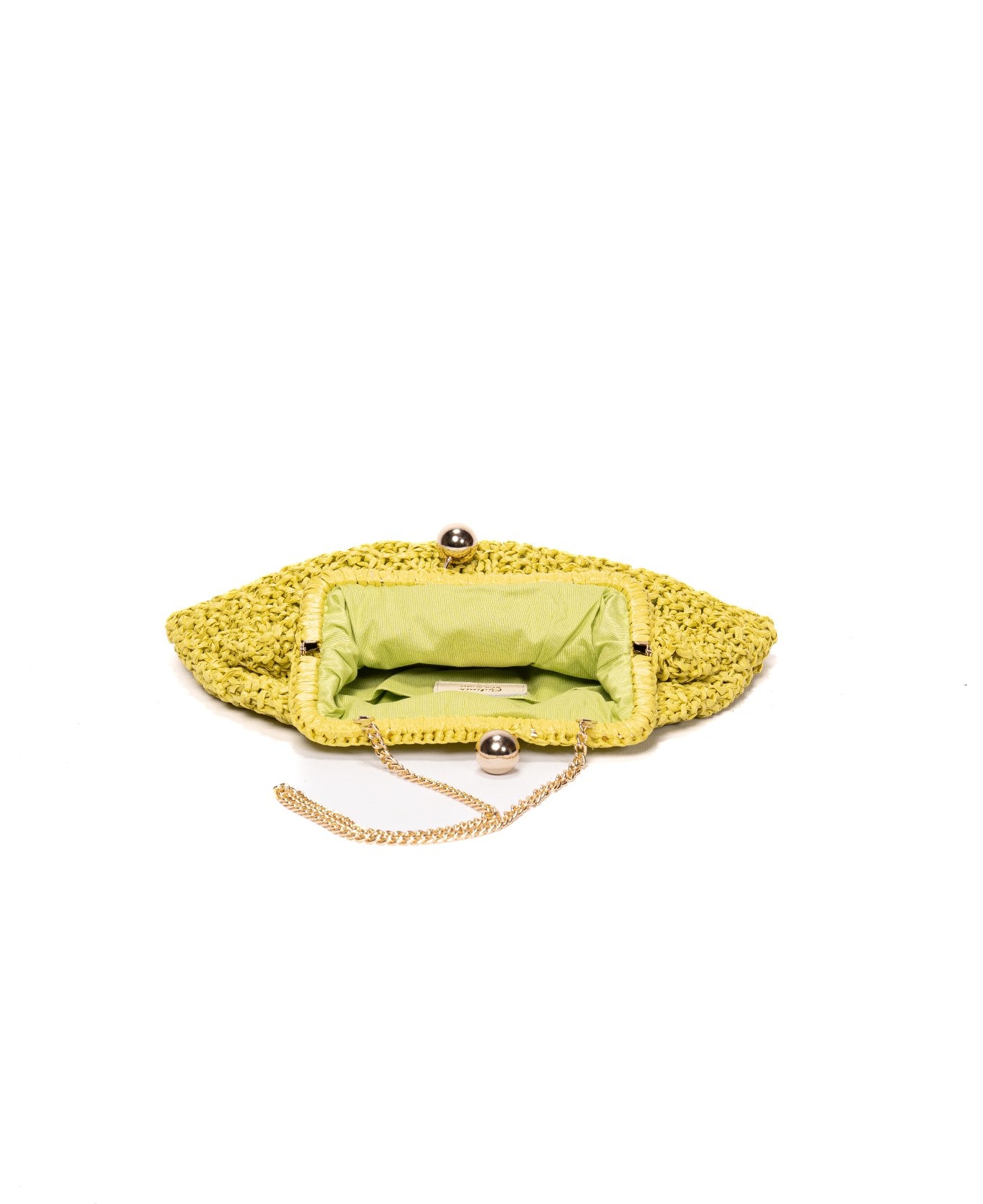Pochette Margherita in Rafia Lime