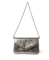 Silver Leather Clutch