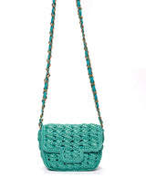 Mini Lucrezia Raffia Bag Turquoise