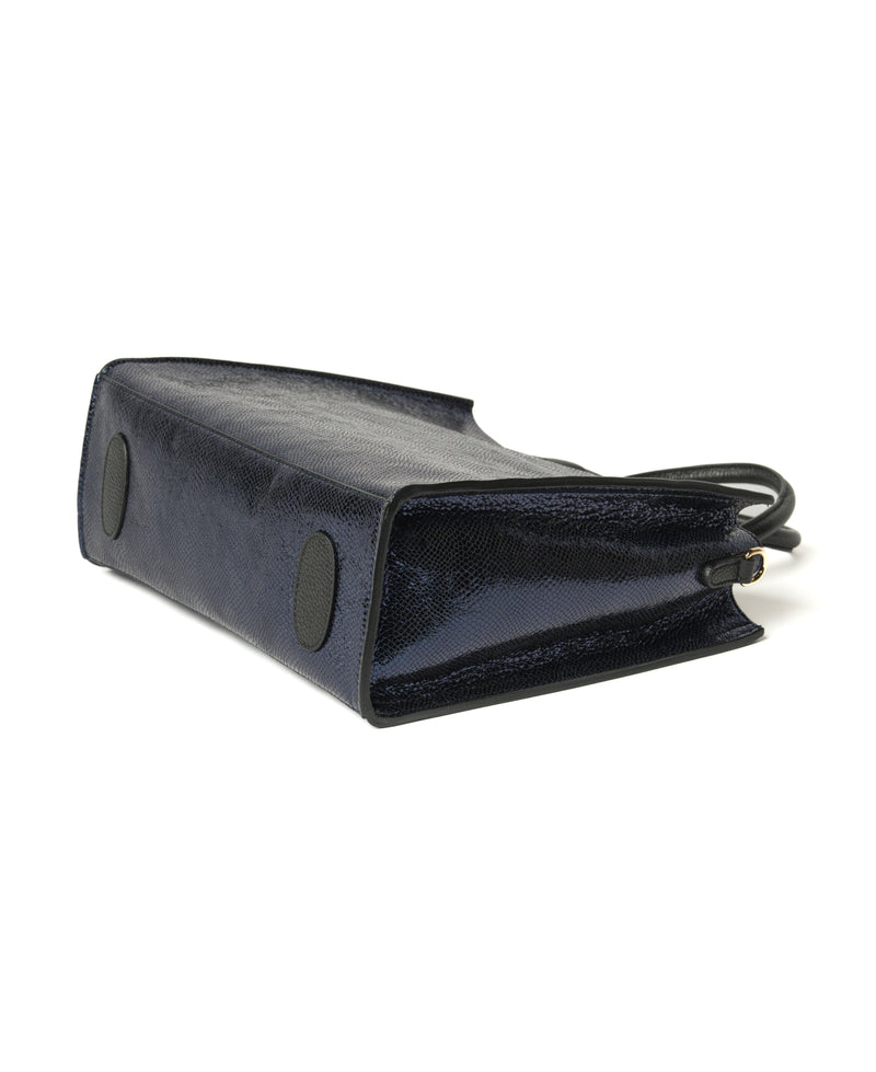 Florence Tote Leather Bag - Sparkling Navy Blue