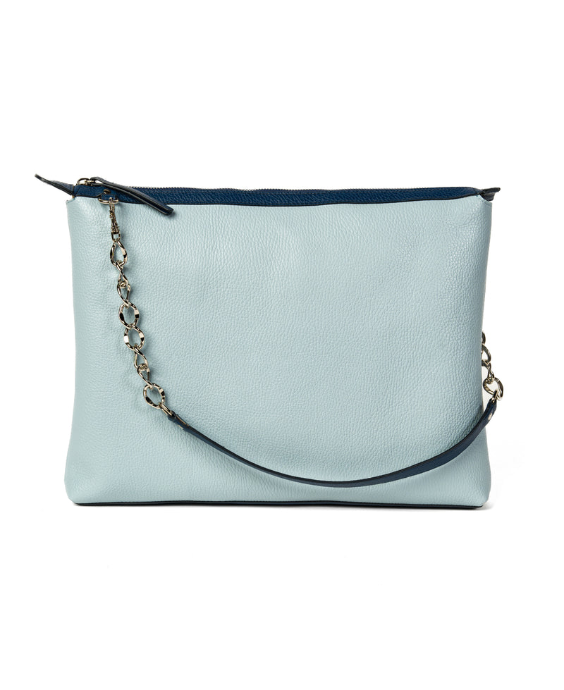 Borsa a tracolla in pelle cognac goffrata coccodrillo