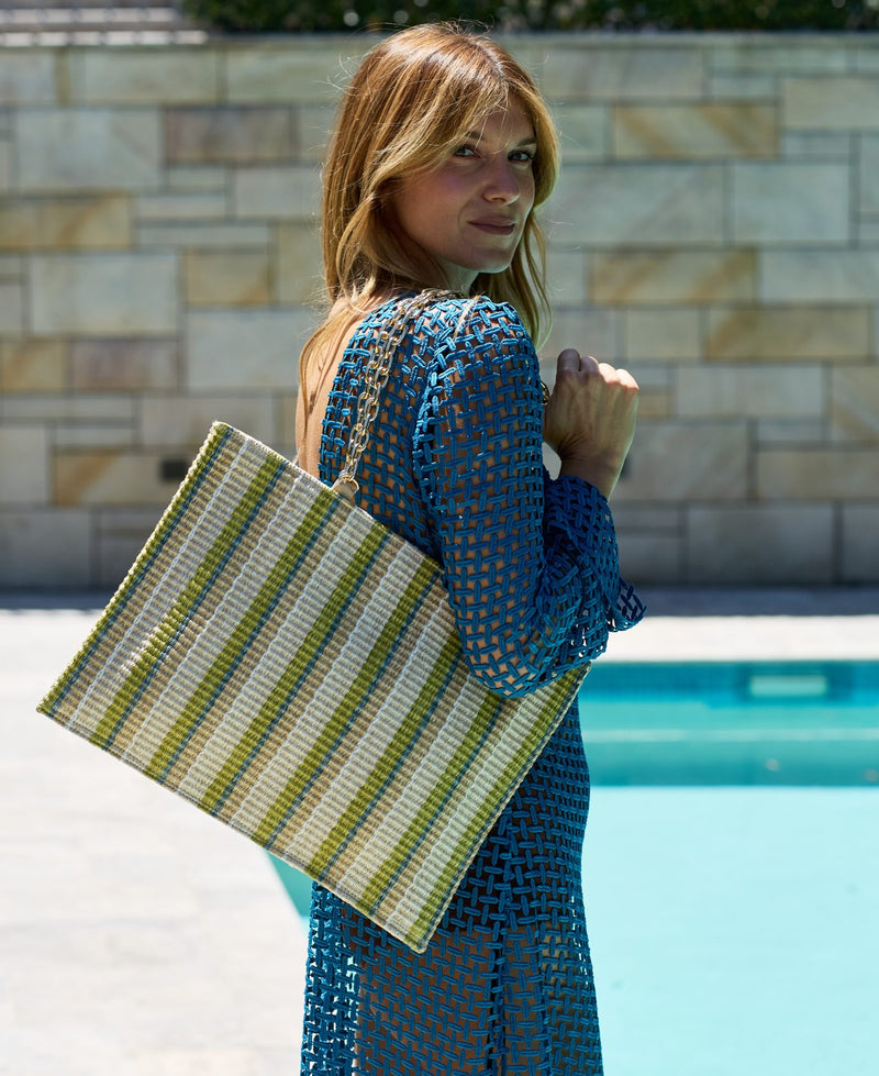 Borsa tote Piccarda in bambù rafia