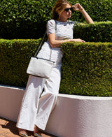 Crossbody Leather Bag - White