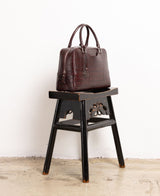 Briefcase leather bag in burgundy