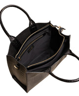 Florence Tote leather bag croco embossed black