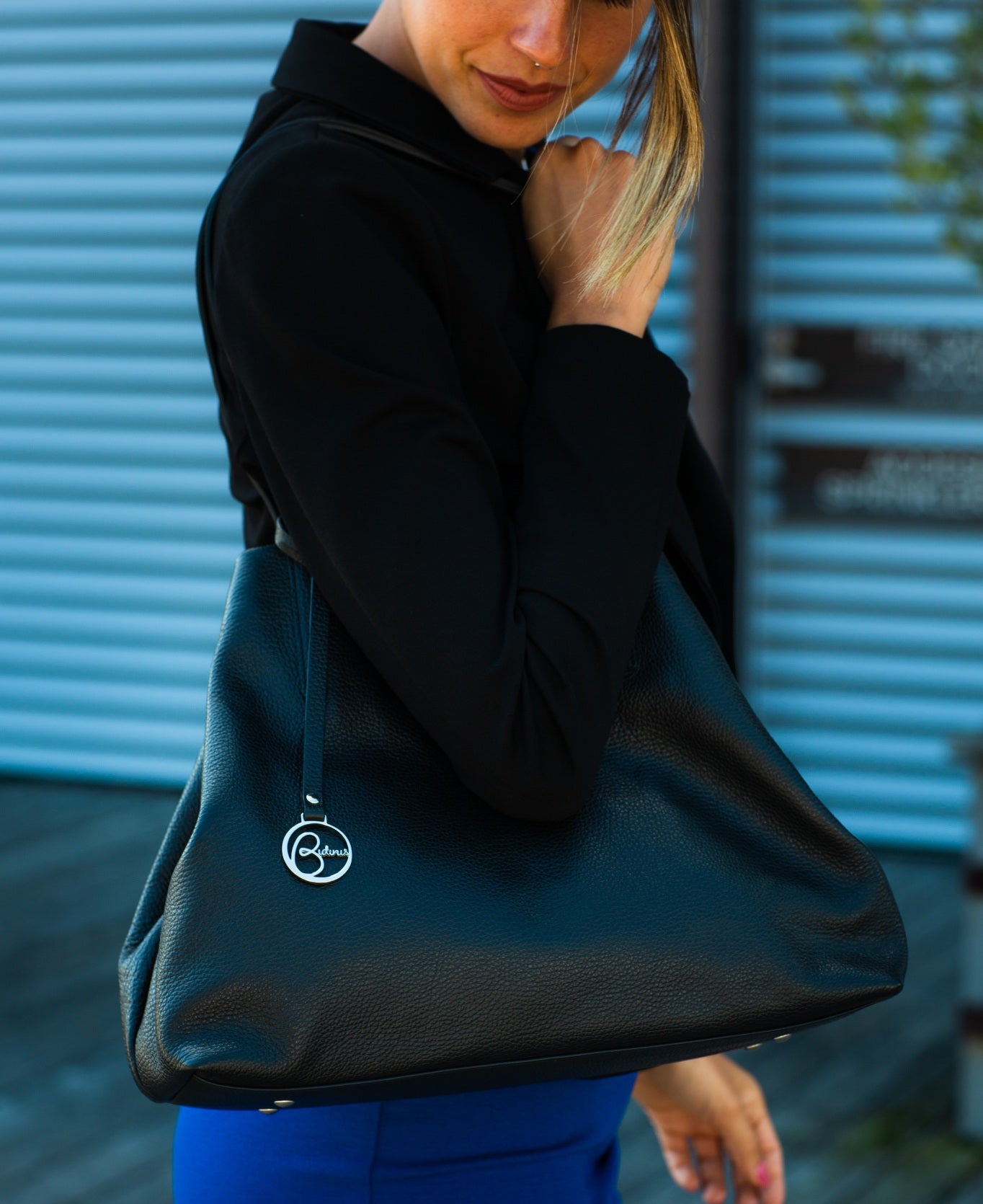 Borsa Frida Tote in pelle nera