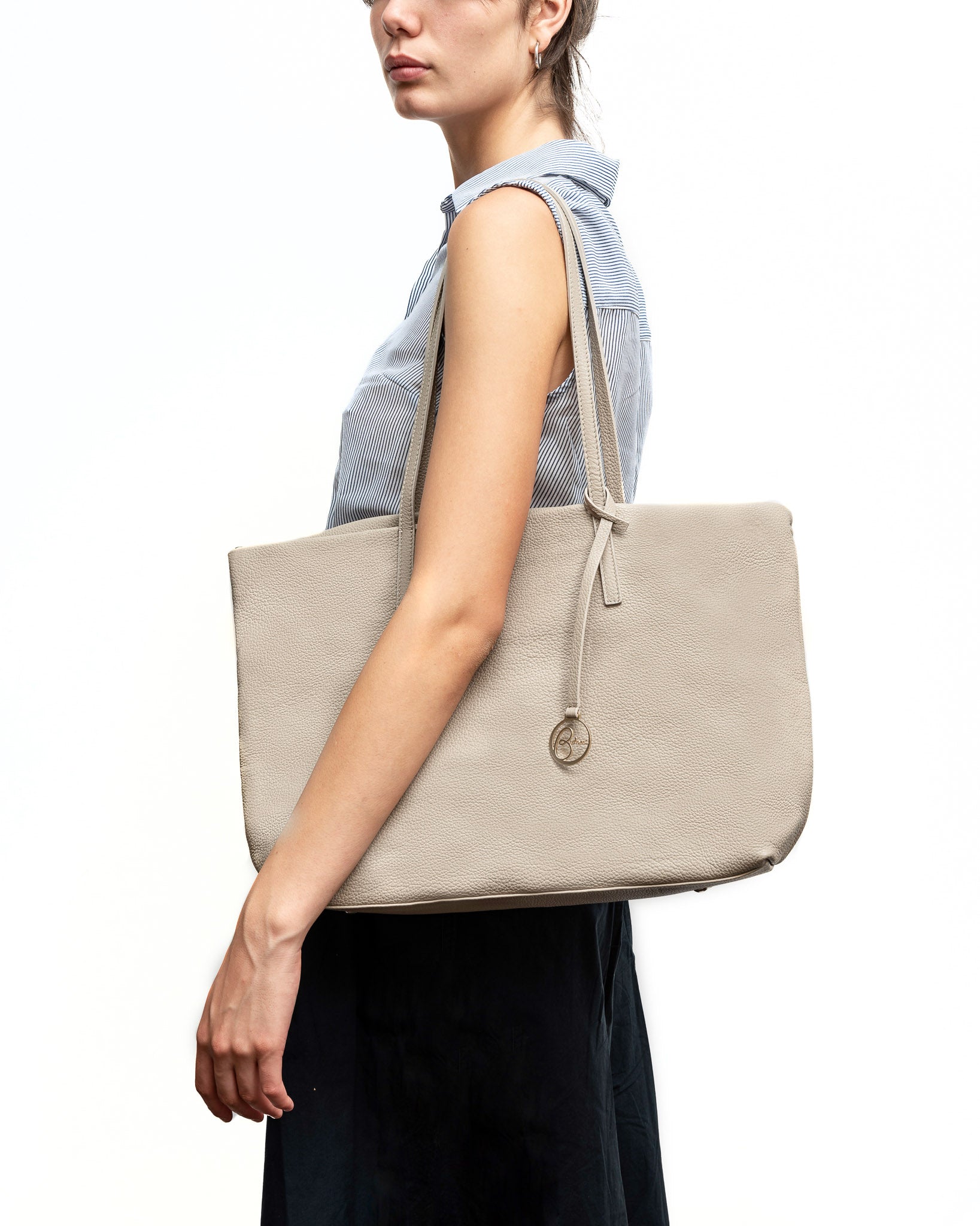 Borsa tote Frida in pelle rosa bubblegum