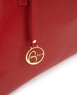 Frida tote leather bag deep red