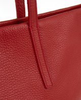 Frida tote leather bag deep red