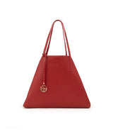 Frida tote leather bag deep red