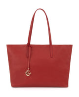 Frida tote leather bag deep red