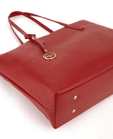 Frida tote leather bag deep red