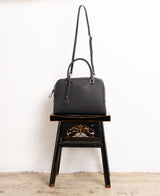 Briefcase leather bag in black